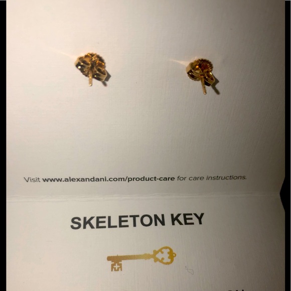 ALEX AND ANI SKELETON KEY 🔑 STUD EARRINGS - Picture 5 of 8